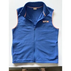 Columbia Women's Benton Springs Fleece Vest Large Blue Full-Zip Outdoor Layering